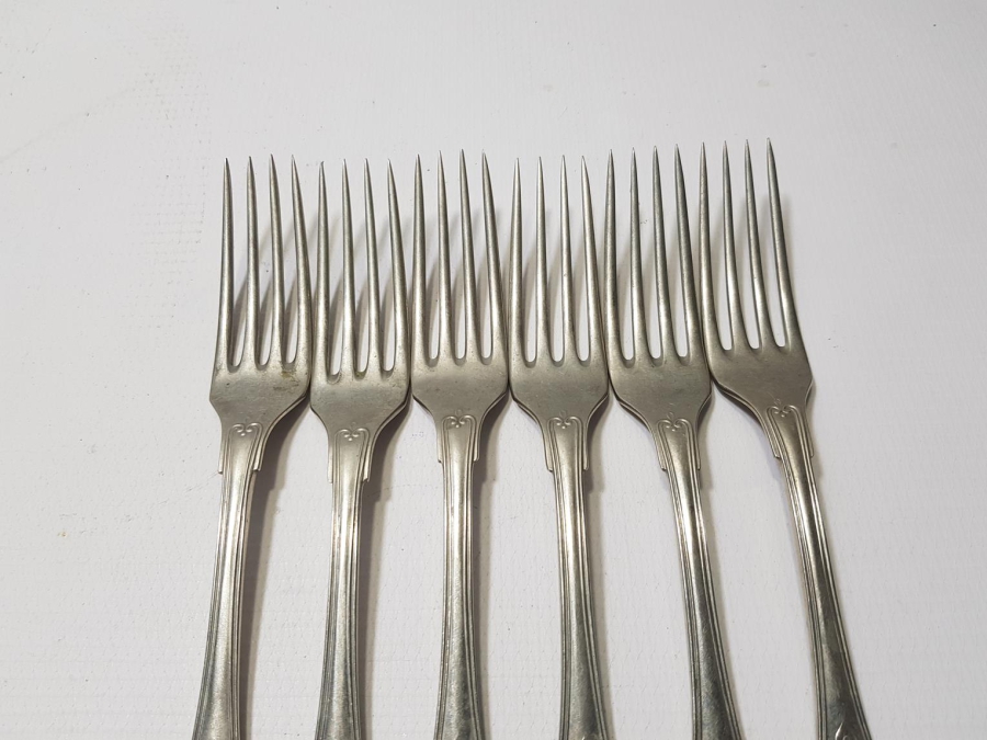 OSMANLI DÖNEMİ ASLANLAR PAZARI MAMULATI YAZILI ÇATAL TAKIMI