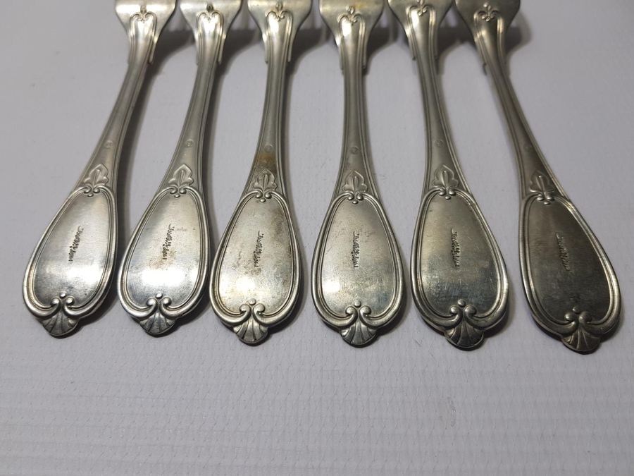 OSMANLI DÖNEMİ ASLANLAR PAZARI MAMULATI YAZILI ÇATAL TAKIMI