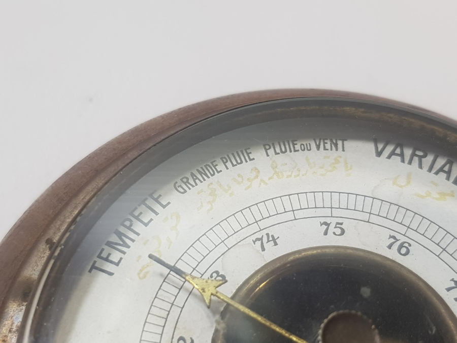 ÜZERİ OSMANLICA YAZILI OSMANLI DÖNEMİ NADİR FORM BAROMETRE