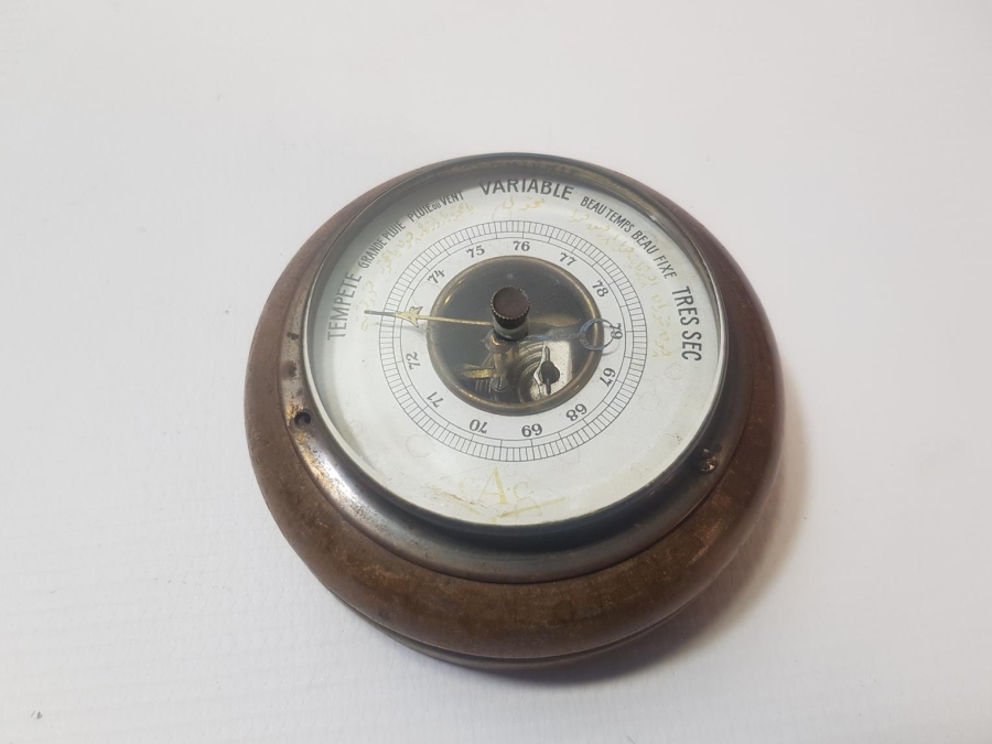 ÜZERİ OSMANLICA YAZILI OSMANLI DÖNEMİ NADİR FORM BAROMETRE