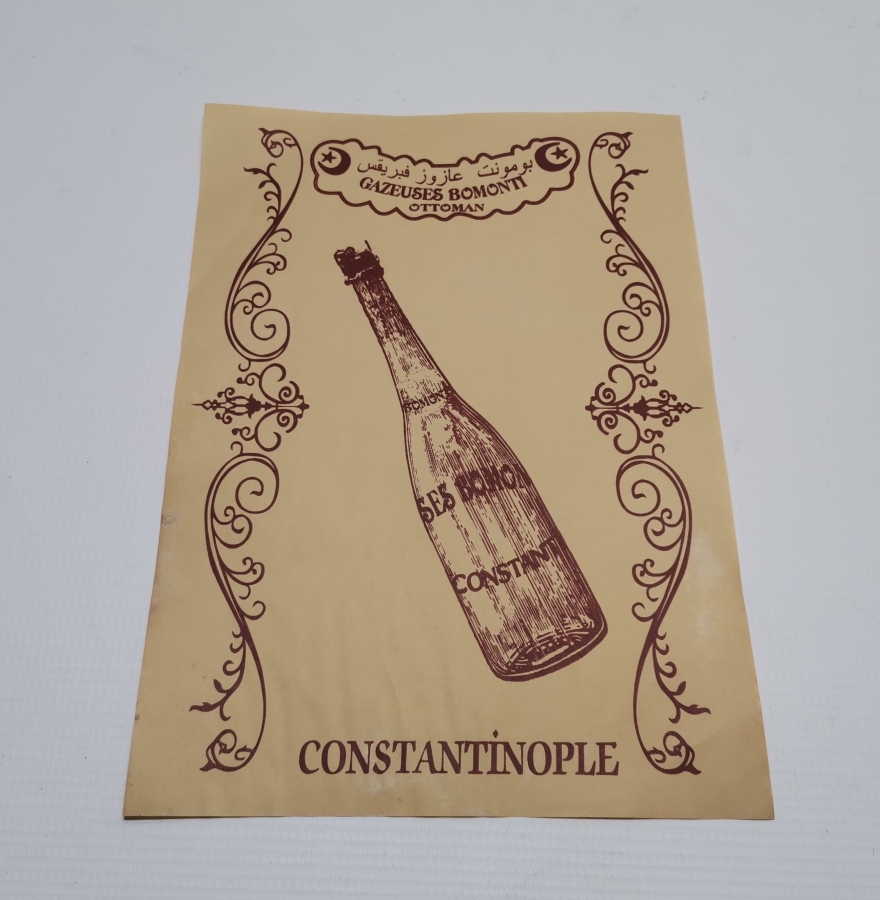OSMANLI DÖNEMİ ÇOK NADİR BOMONTİ BİRA REKLAMI AFİŞİ