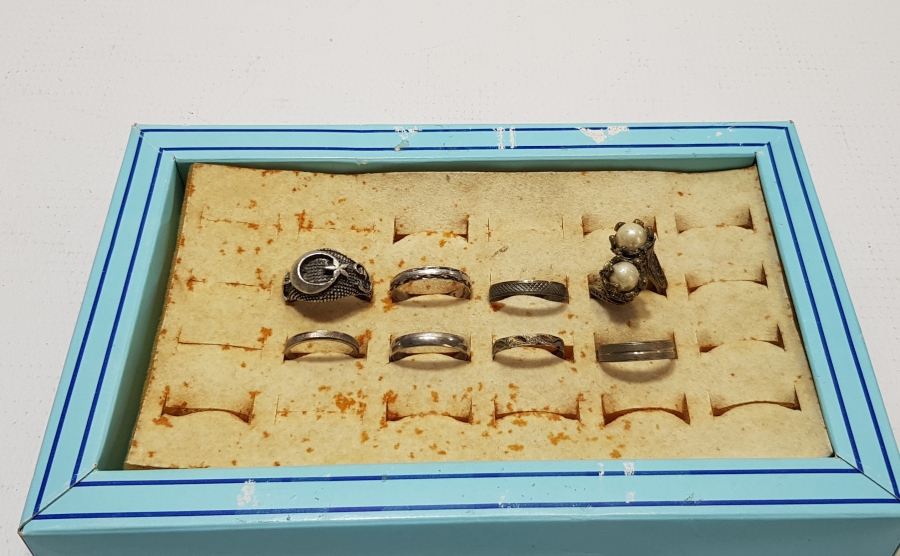 GÜMÜŞ KAPLAMA ANTİKA YÜZÜK LOTU