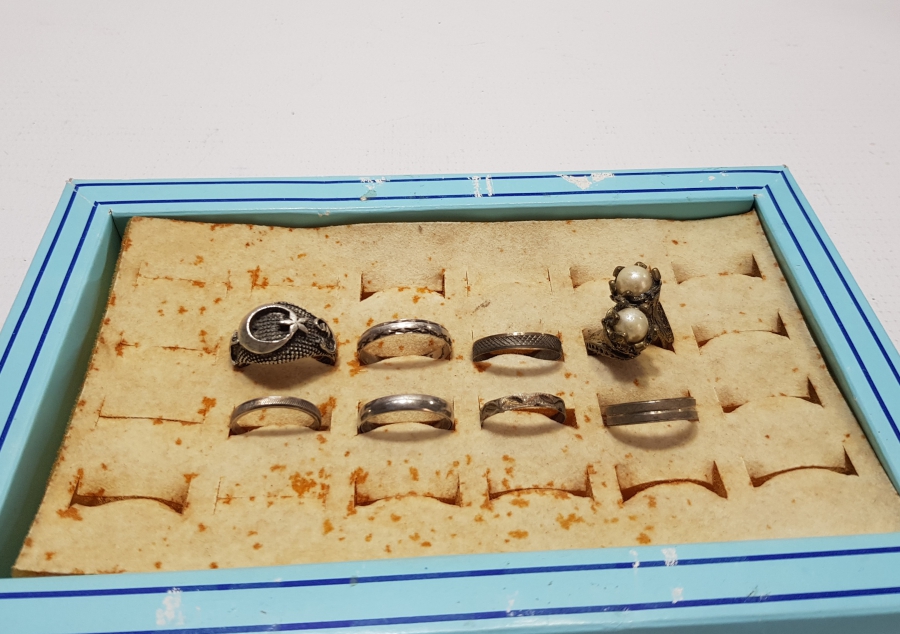 GÜMÜŞ KAPLAMA ANTİKA YÜZÜK LOTU