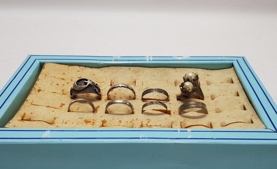 GÜMÜŞ KAPLAMA ANTİKA YÜZÜK LOTU