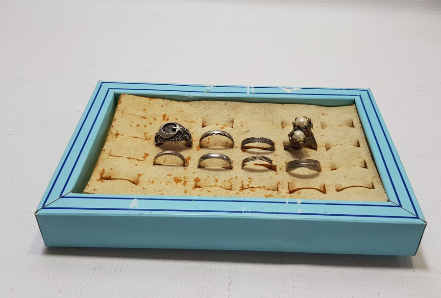 GÜMÜŞ KAPLAMA ANTİKA YÜZÜK LOTU