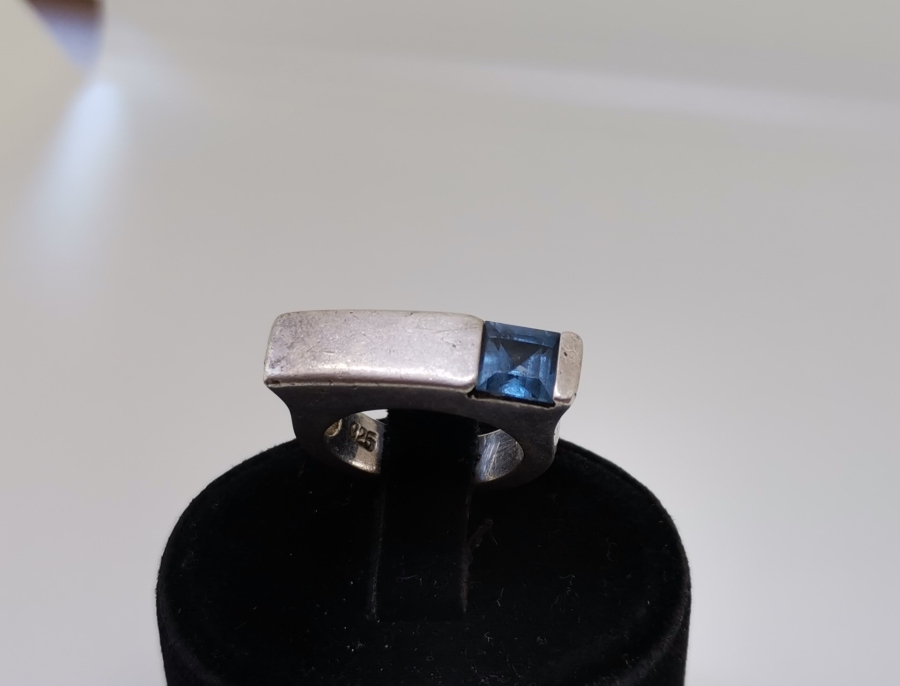 ELMAS KESİM DOĞAL TAŞLI ÖZEL YAPIM GÜMÜŞ YÜZÜK