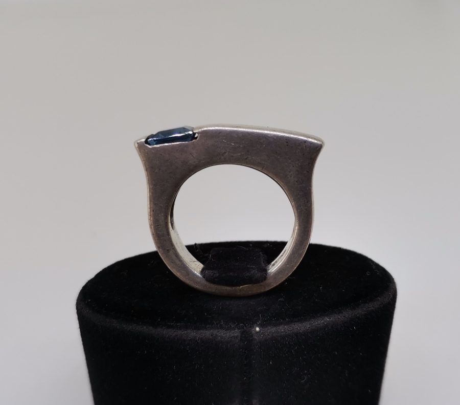 ELMAS KESİM DOĞAL TAŞLI ÖZEL YAPIM GÜMÜŞ YÜZÜK