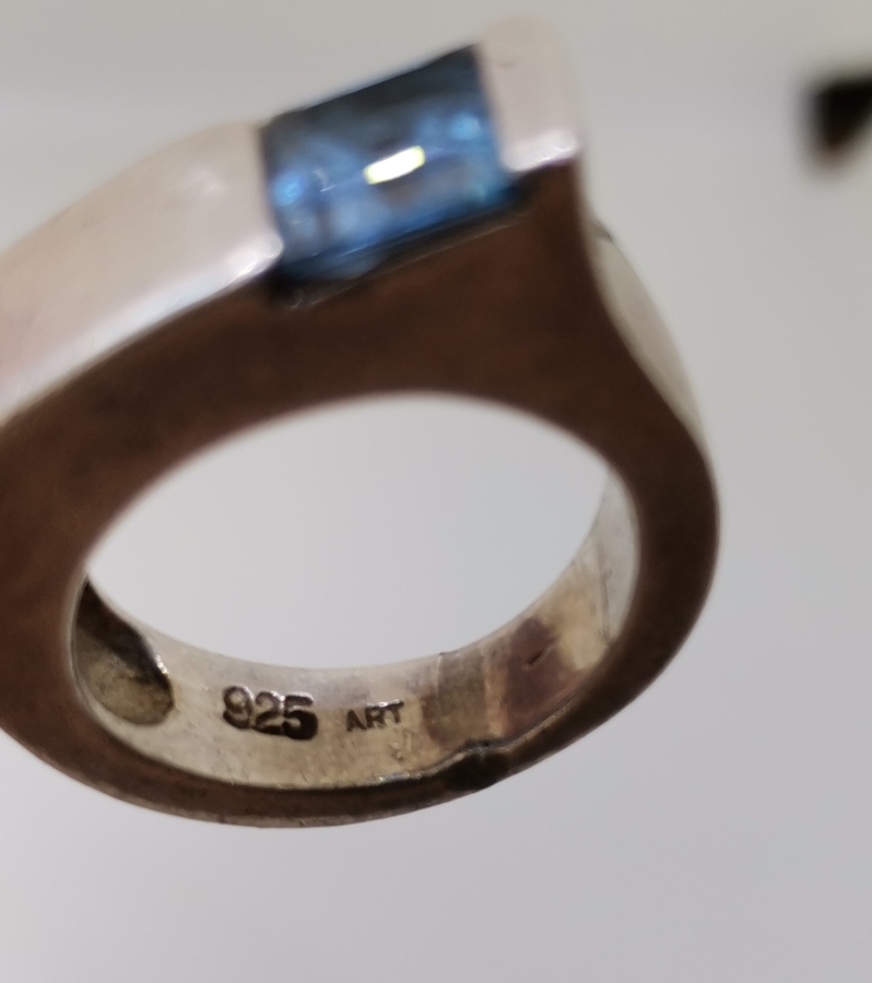 ELMAS KESİM DOĞAL TAŞLI ÖZEL YAPIM GÜMÜŞ YÜZÜK