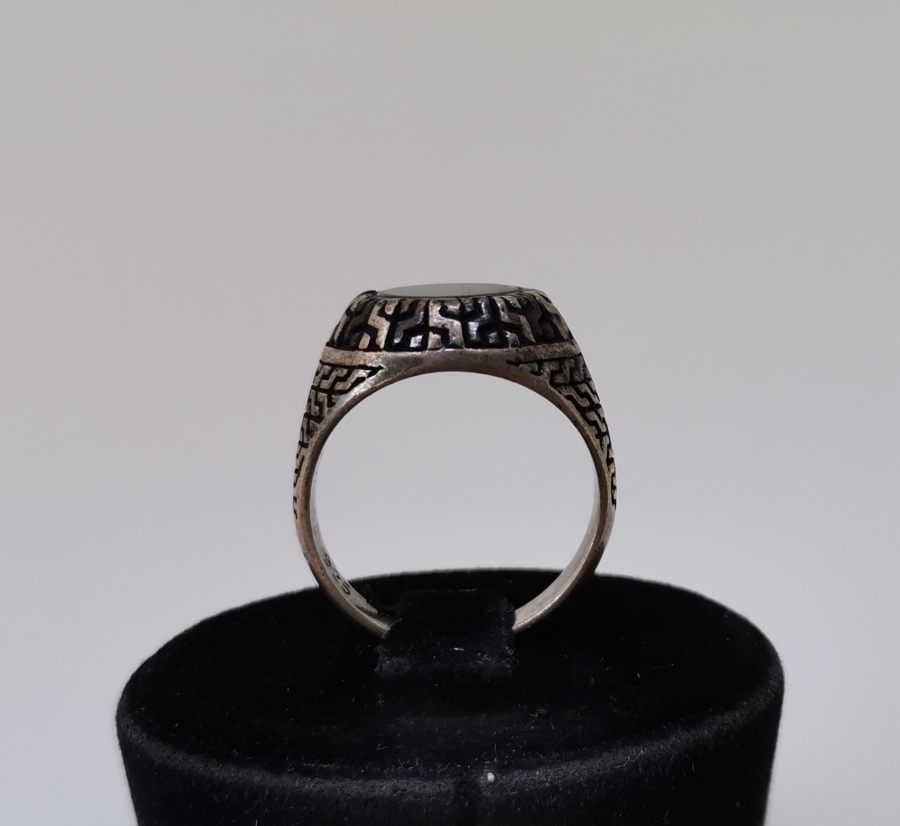 MİTOLOJİK FORMLU ÖZEL YAPIM GÜMÜŞ YÜZÜK