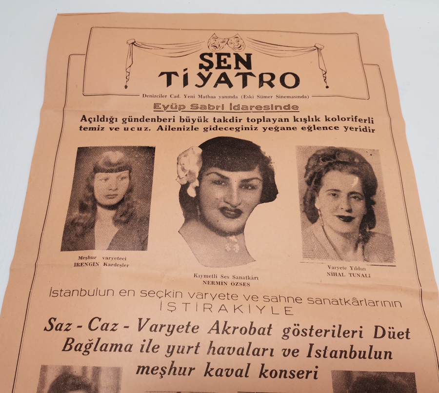 ÇOK NADİR ANTİKA ŞEN TİYATRO AFİŞİ