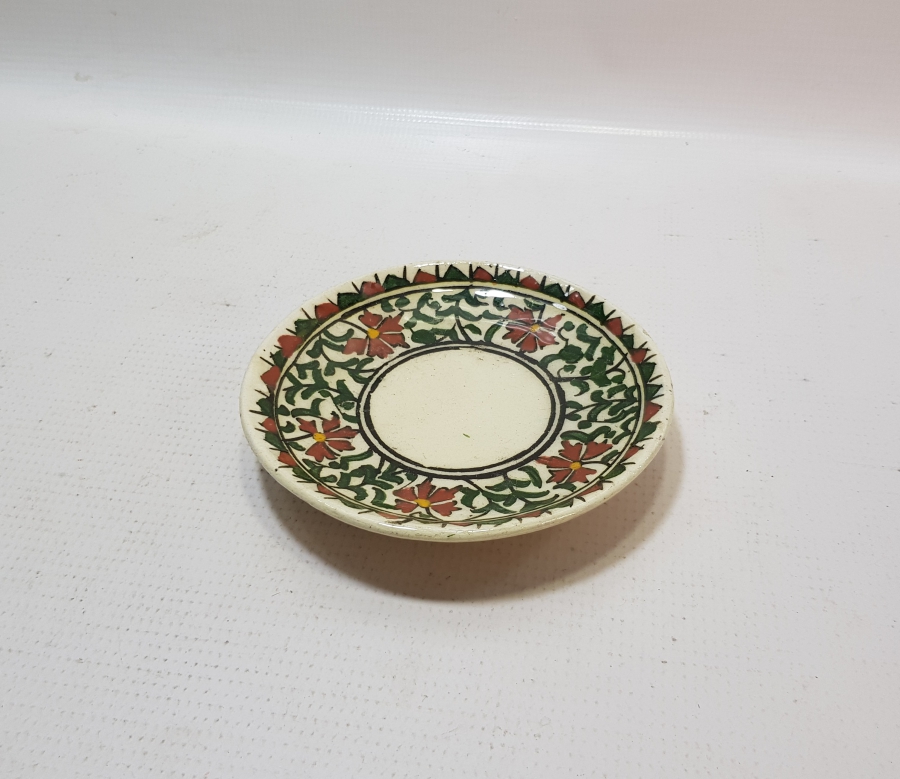 ARKASI USTA DAMGALI EL BOYAMA ANTİKA KÜTAHYA BAL KASESİ