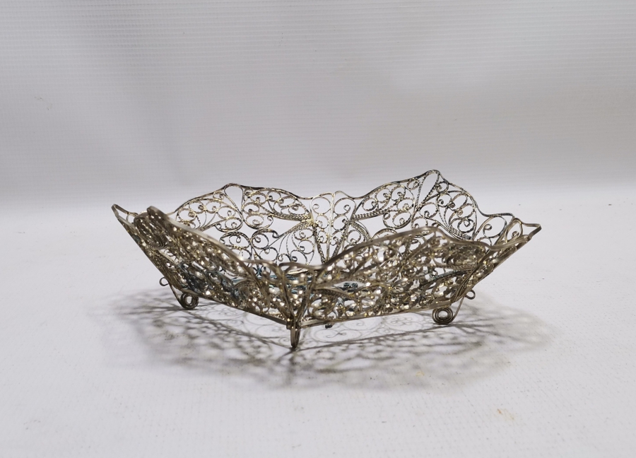 TELKARİ İŞÇİLİKLİ GÜMÜŞ KAPLAMA MEYVELİK - JARİNYER