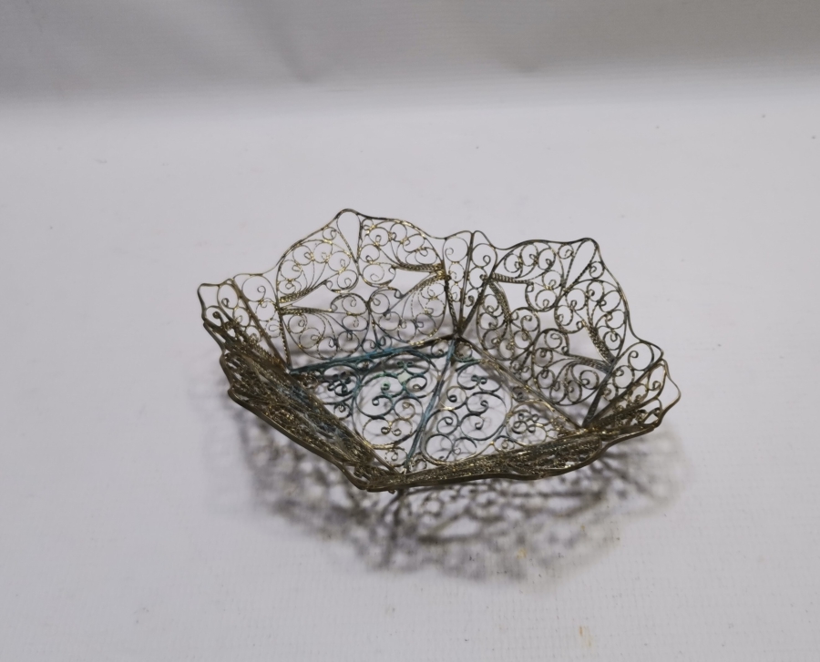 TELKARİ İŞÇİLİKLİ GÜMÜŞ KAPLAMA MEYVELİK - JARİNYER