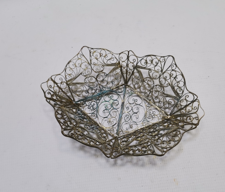 TELKARİ İŞÇİLİKLİ GÜMÜŞ KAPLAMA MEYVELİK - JARİNYER