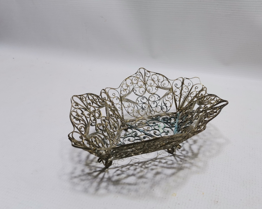 TELKARİ İŞÇİLİKLİ GÜMÜŞ KAPLAMA MEYVELİK - JARİNYER