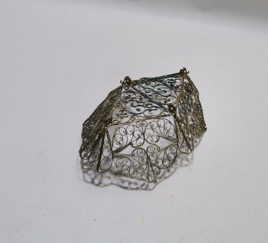 TELKARİ İŞÇİLİKLİ GÜMÜŞ KAPLAMA MEYVELİK - JARİNYER