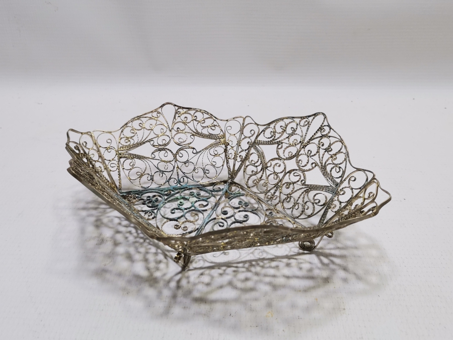 TELKARİ İŞÇİLİKLİ GÜMÜŞ KAPLAMA MEYVELİK - JARİNYER