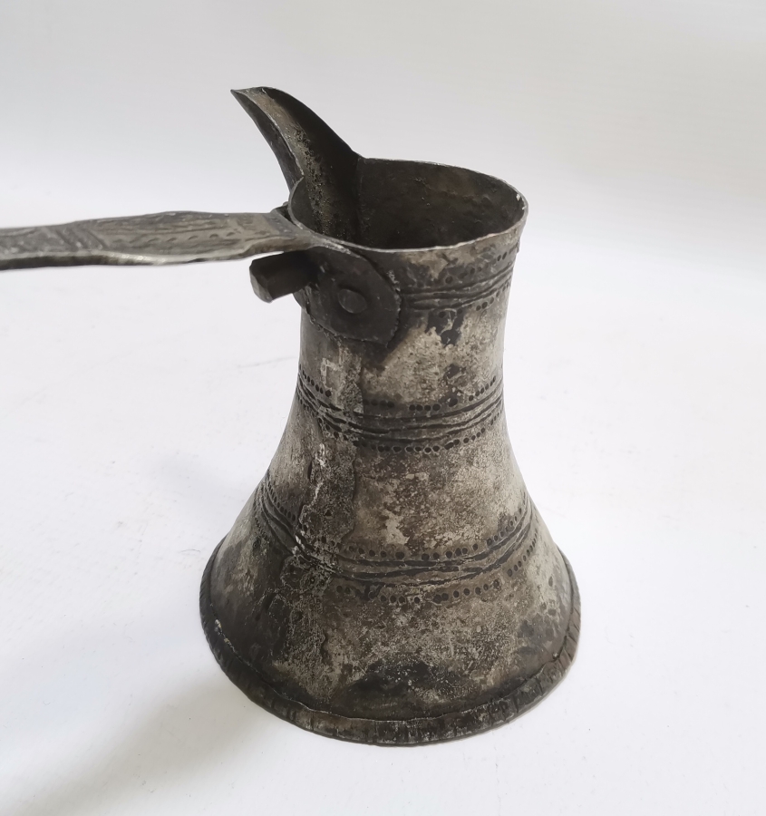 TAMAMI İŞLEMELİ VE USTA DAMGALI OSMANLI DÖNEMİ NADİR KAHVE CEZVESİ