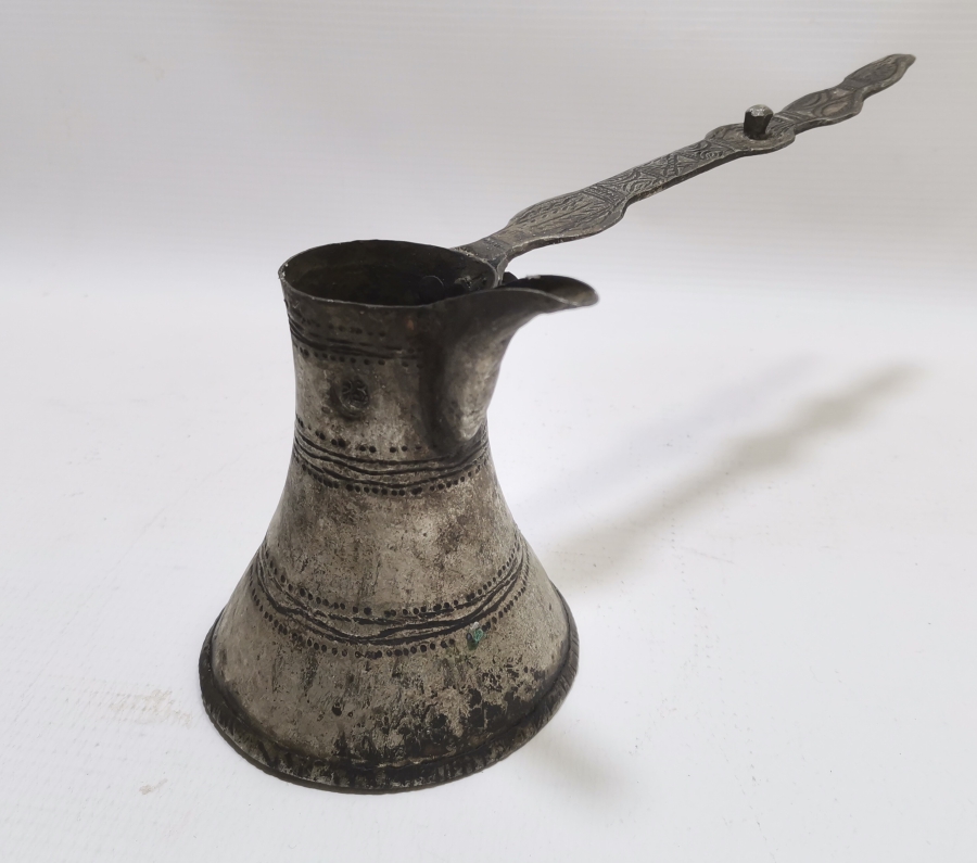 TAMAMI İŞLEMELİ VE USTA DAMGALI OSMANLI DÖNEMİ NADİR KAHVE CEZVESİ