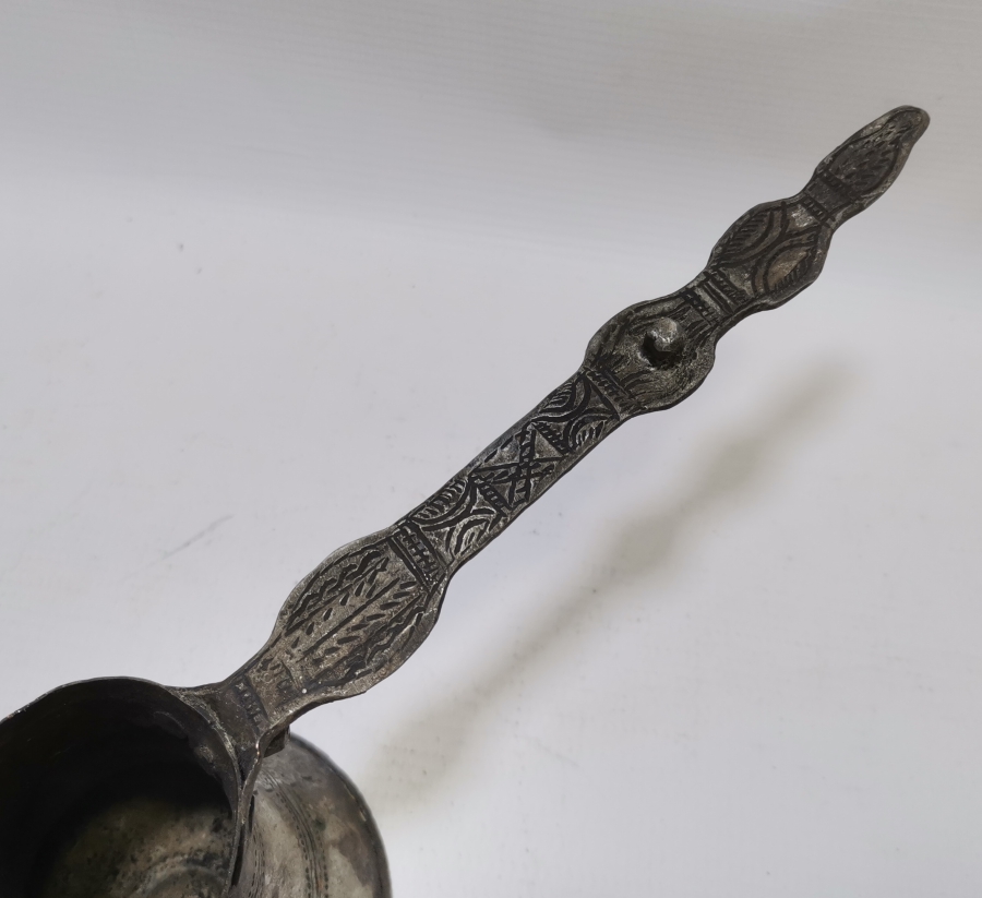 TAMAMI İŞLEMELİ VE USTA DAMGALI OSMANLI DÖNEMİ NADİR KAHVE CEZVESİ