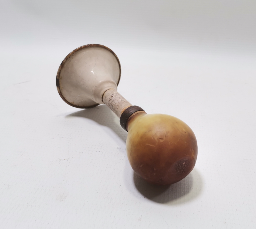 OSMANLI DÖNEMİ KAUÇUK TUTMAÇLI ÇOK NADİR EL YAPIMI FAYTON KORNASI