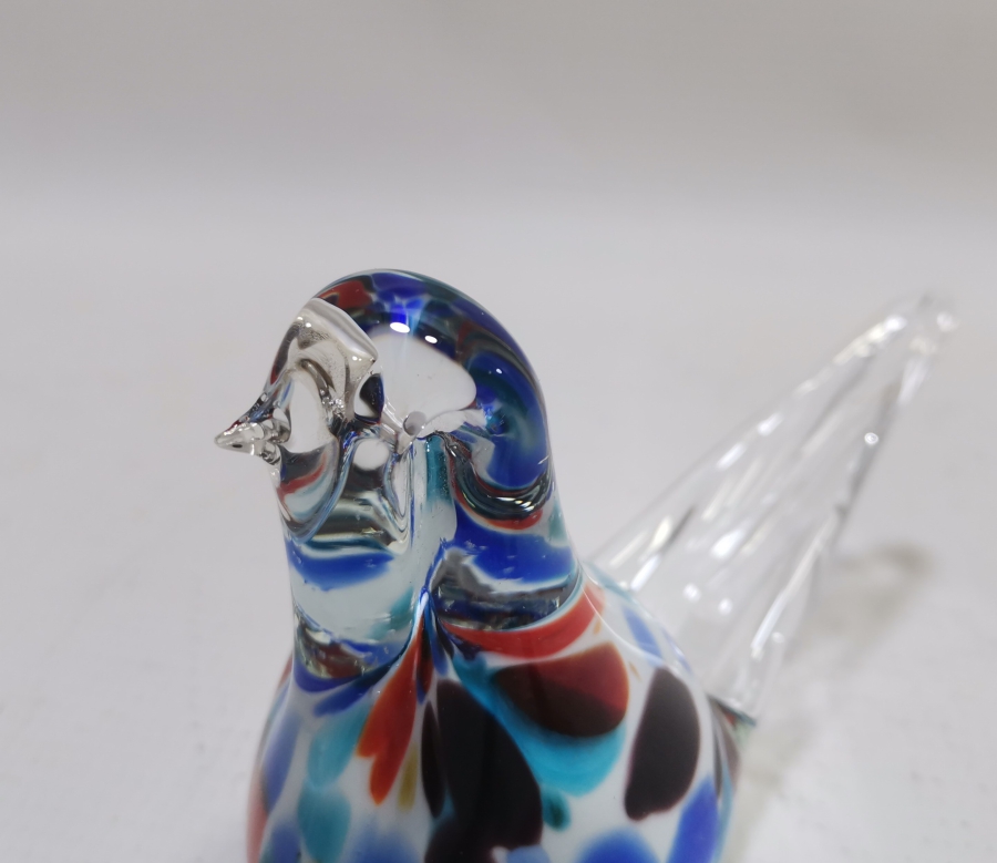 NADİR RENKTE ANTİKA MURANO MASA ÜSTÜ KUŞ FİGÜRÜ