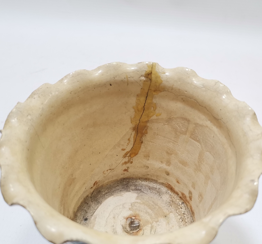 RUM USTA DAMGALI OSMANLI DÖNEMİ NADİR KÜTAHYA KARANFİL SAKSISI