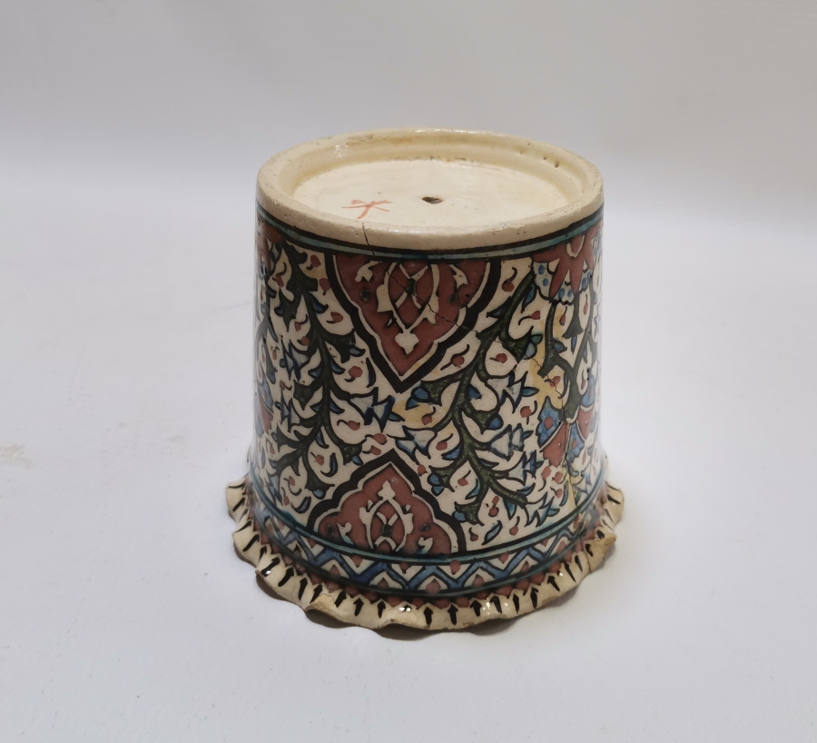 RUM USTA DAMGALI OSMANLI DÖNEMİ NADİR KÜTAHYA KARANFİL SAKSISI