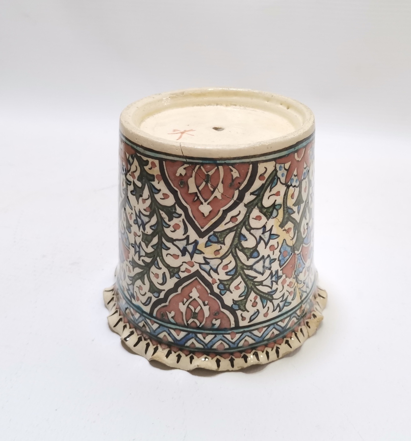 RUM USTA DAMGALI OSMANLI DÖNEMİ NADİR KÜTAHYA KARANFİL SAKSISI