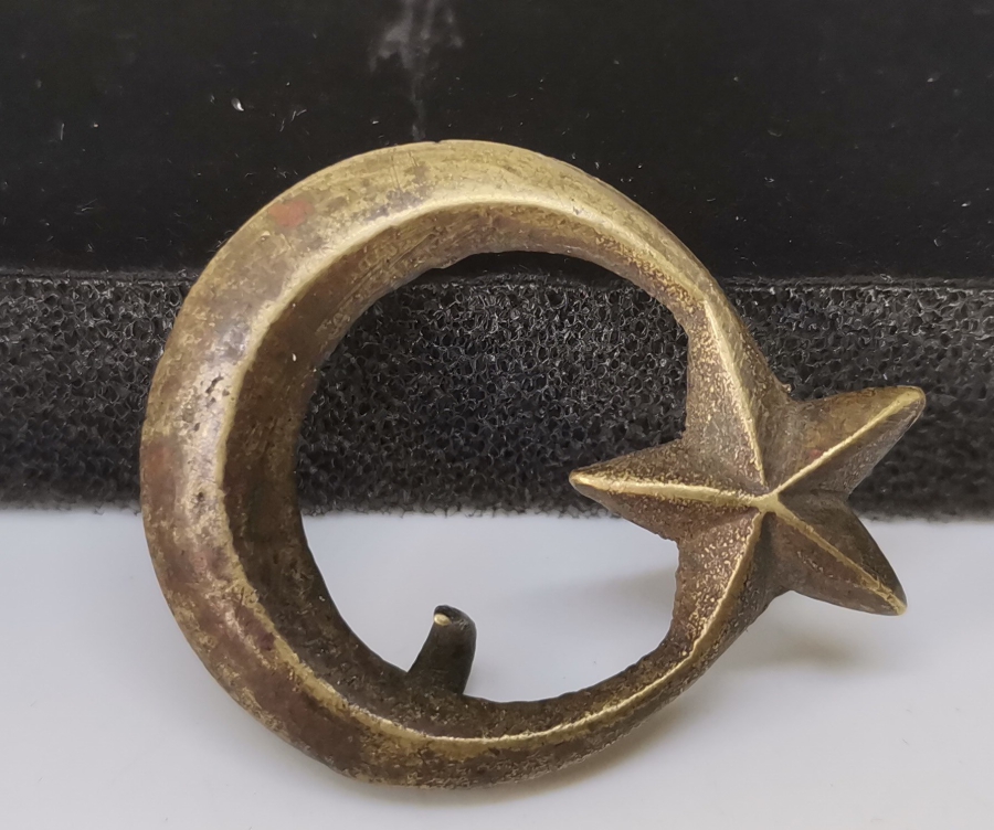 OSMANLI DÖNEMİ NADİR AY YILDIZLI SUBAY ŞAPKA KOKARTI