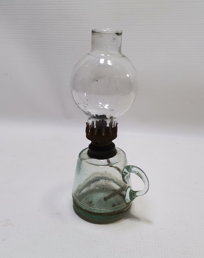 OSMANLI DÖNEMİ NADİR FORMDA TUTMAÇLI GAZ LAMBASI