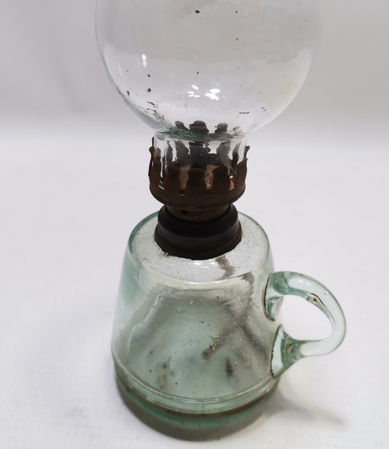 OSMANLI DÖNEMİ NADİR FORMDA TUTMAÇLI GAZ LAMBASI