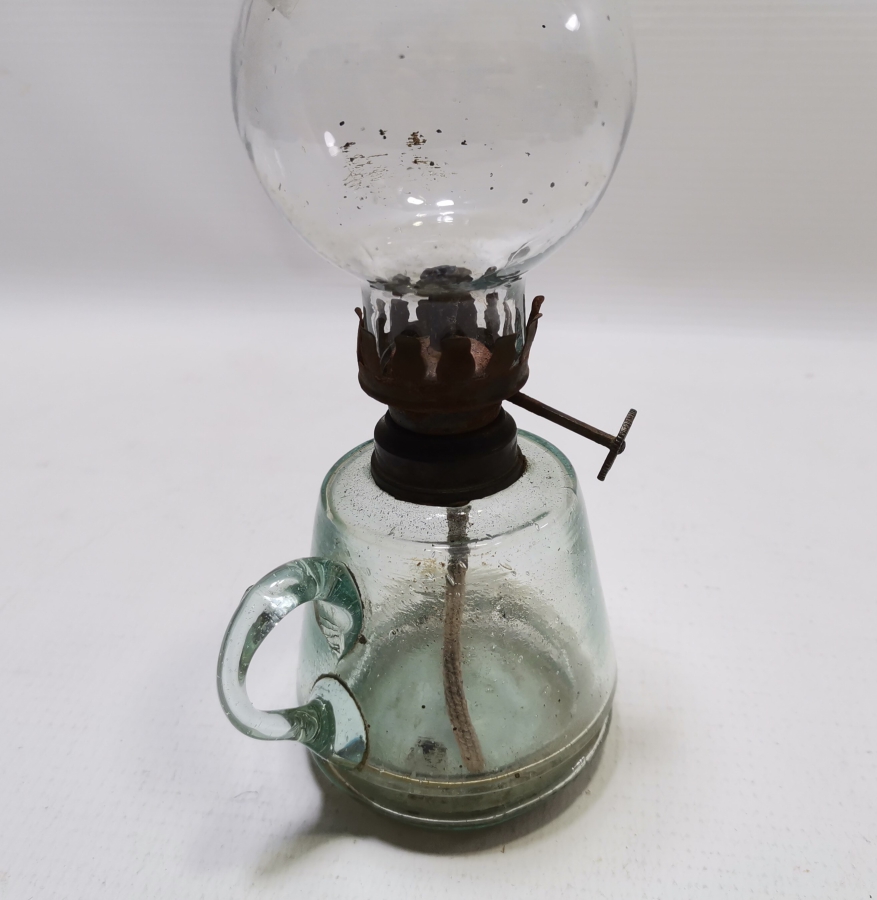 OSMANLI DÖNEMİ NADİR FORMDA TUTMAÇLI GAZ LAMBASI