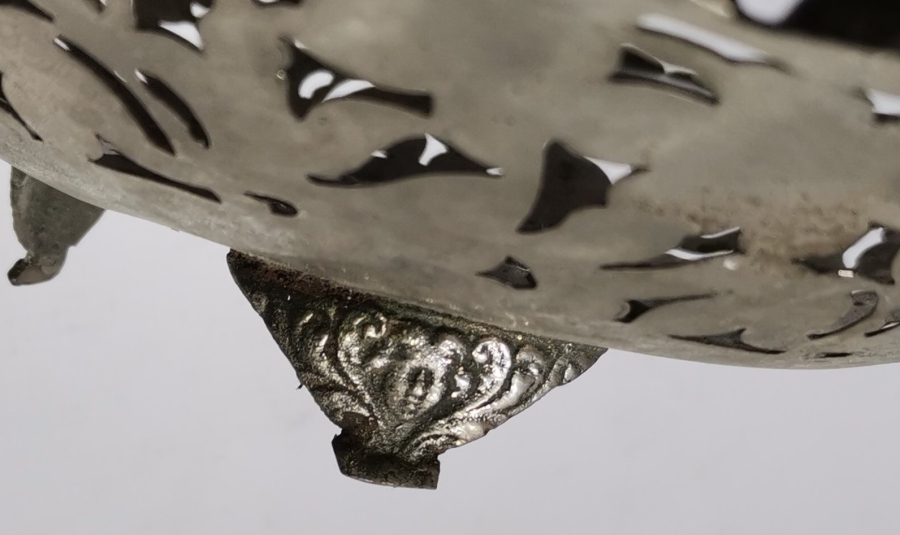 GÜMÜŞ KAPLAMA ANTİKA JARDİNYER - MEYVELİK