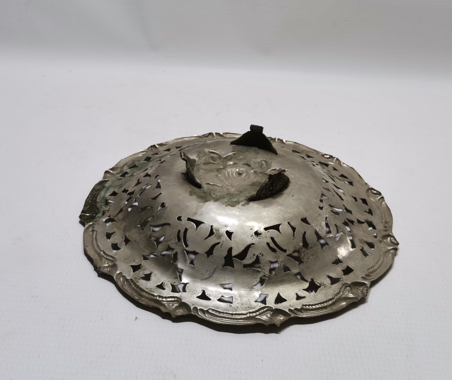 GÜMÜŞ KAPLAMA ANTİKA JARDİNYER - MEYVELİK