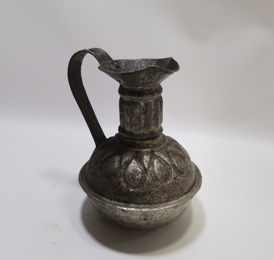 OSMANLI DÖNEMİ USTA DAMGALI VE KABARTMA İŞÇİLİKLİ ÇOK NADİR BAKIR ŞARAPLIK