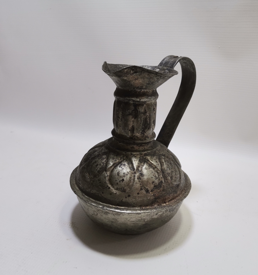 OSMANLI DÖNEMİ USTA DAMGALI VE KABARTMA İŞÇİLİKLİ ÇOK NADİR BAKIR ŞARAPLIK