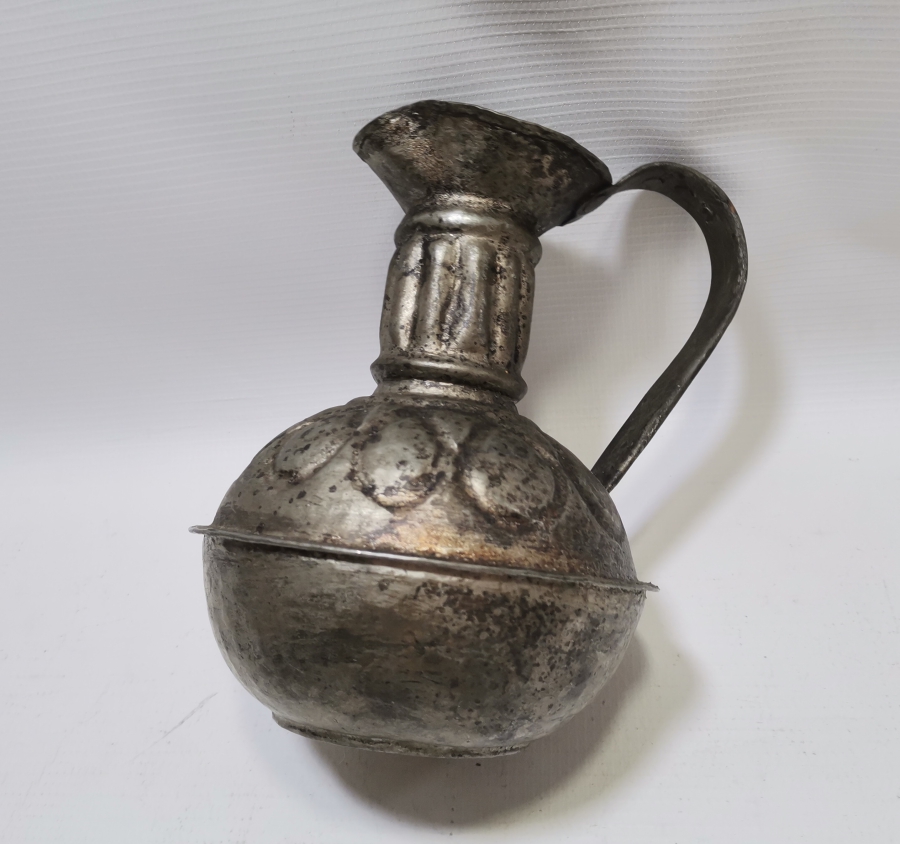 OSMANLI DÖNEMİ USTA DAMGALI VE KABARTMA İŞÇİLİKLİ ÇOK NADİR BAKIR ŞARAPLIK