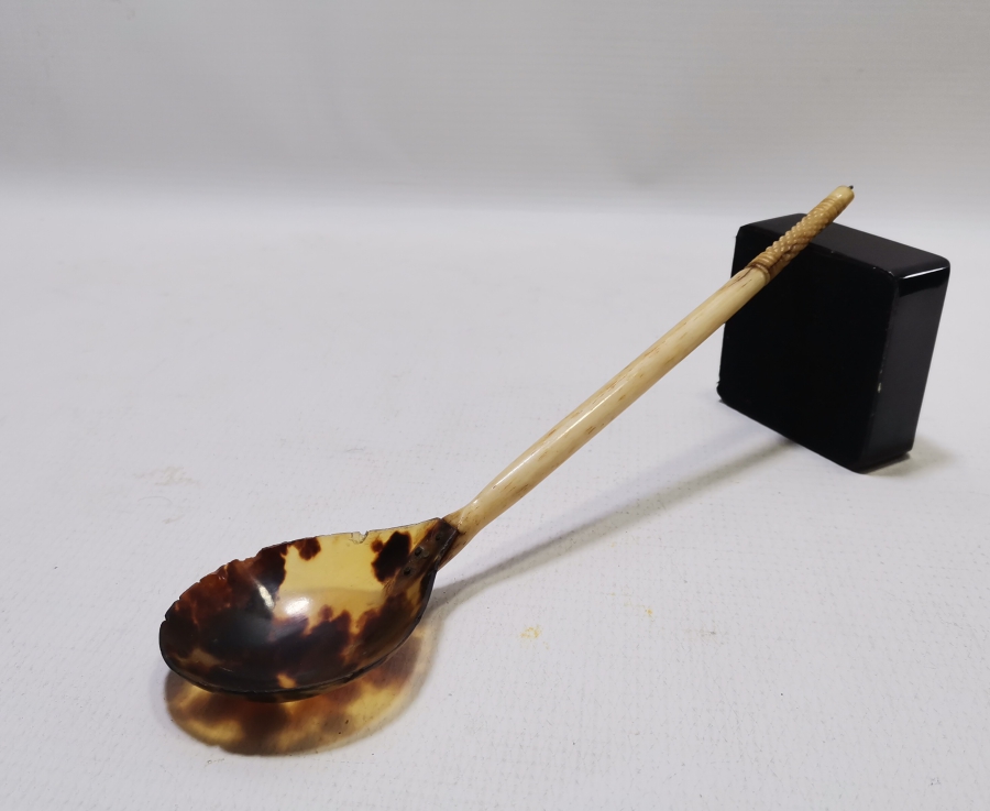 OSMANLI DÖNEMİ BAĞA VE FİLDİŞİNDEN MAMUL TEKKE İŞİ HOŞAF KAŞIĞI