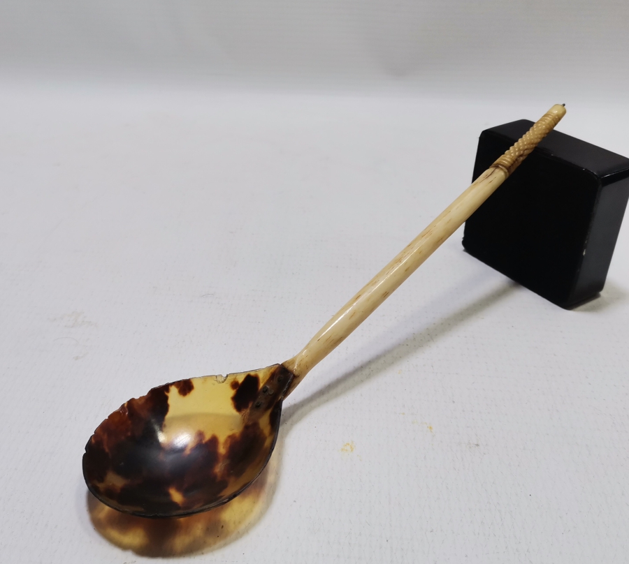 OSMANLI DÖNEMİ BAĞA VE FİLDİŞİNDEN MAMUL TEKKE İŞİ HOŞAF KAŞIĞI