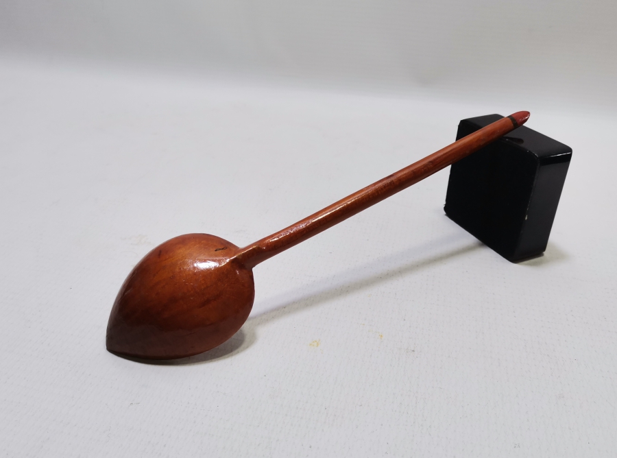 ÜZERİ OSMANLICA PEYGAMBER EFENDİMİZLE İLGİLİ BEYİT YAZILI TEKKE İŞİ EL BOYAMA TAHTA KAŞIK