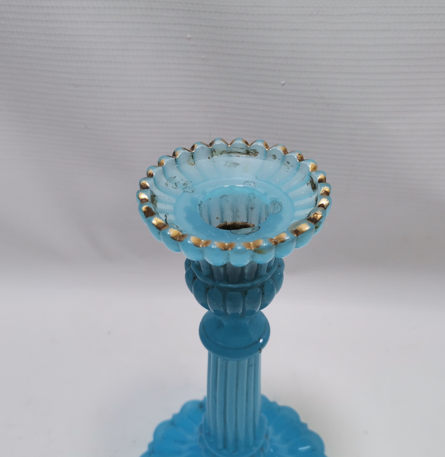 ÜZERİ ALTIN VARAKLI OSMANLI DÖNEMİ NADİR OPALİN MUMLUK