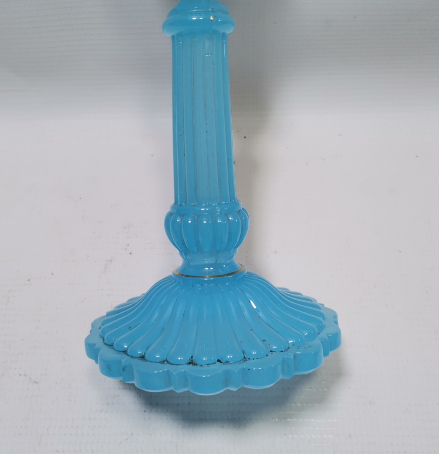 ÜZERİ ALTIN VARAKLI OSMANLI DÖNEMİ NADİR OPALİN MUMLUK