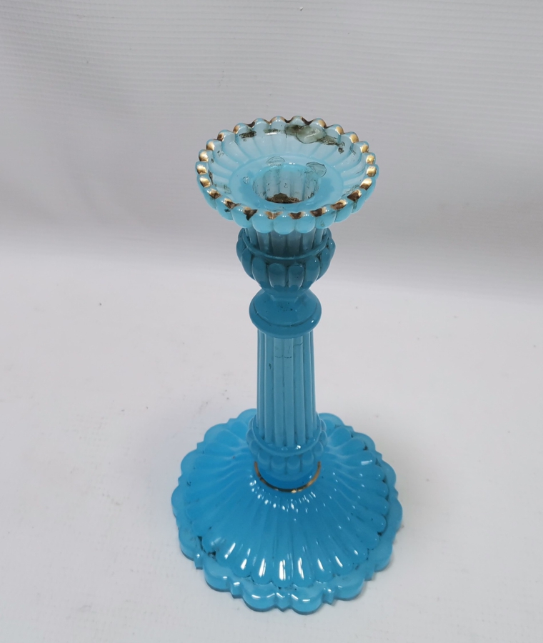 ÜZERİ ALTIN VARAKLI OSMANLI DÖNEMİ NADİR OPALİN MUMLUK