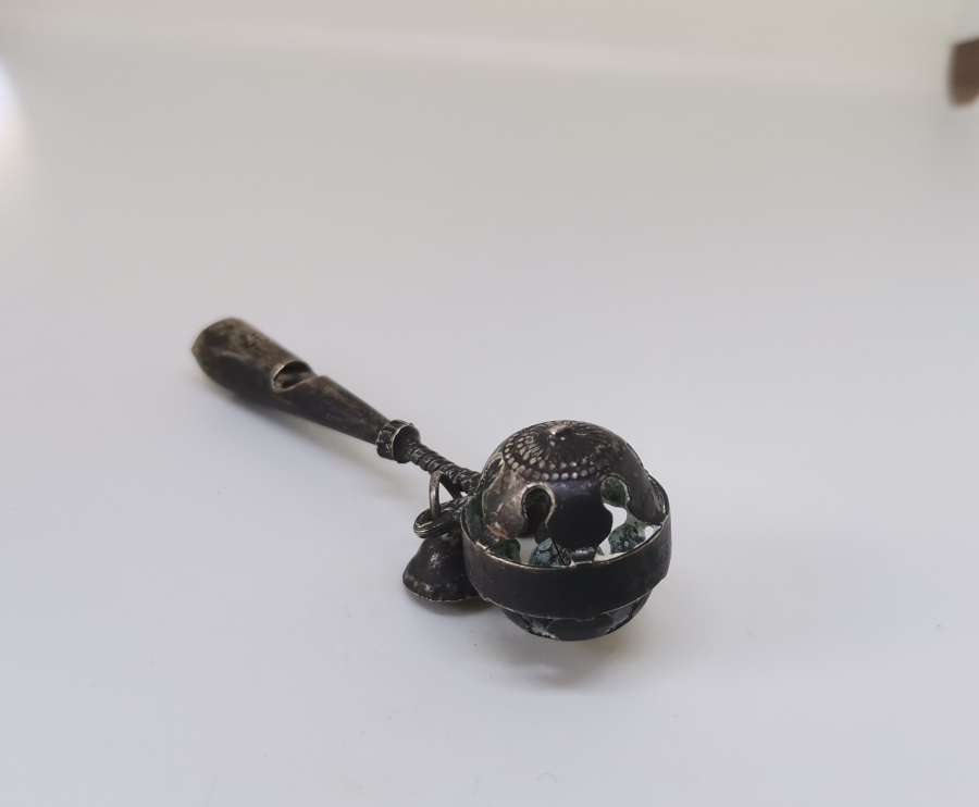 OSMANLI DÖNEMİ ÇOK NADİR ÇINGILLI GÜMÜŞ AV DÜDÜĞÜ