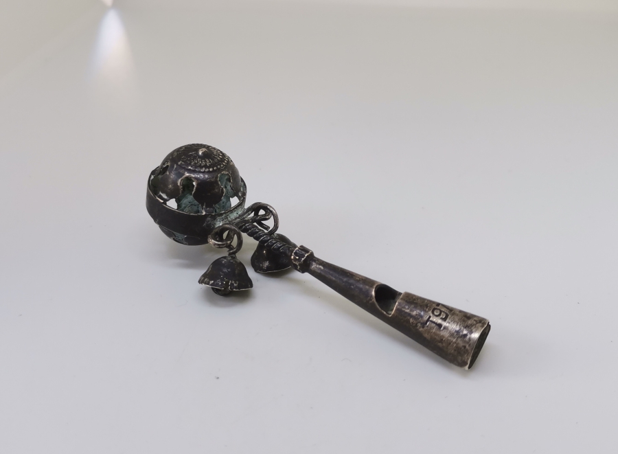 OSMANLI DÖNEMİ ÇOK NADİR ÇINGILLI GÜMÜŞ AV DÜDÜĞÜ