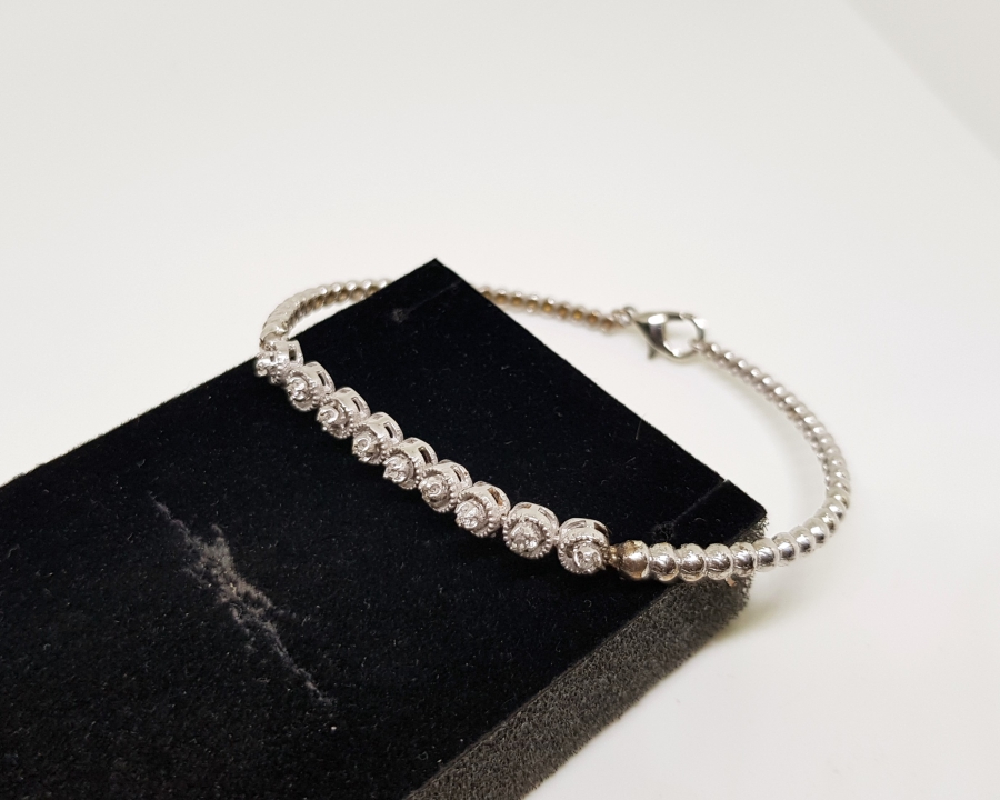 ELMAS TAŞLI ÖZEL YAPIM BİLEKLİK