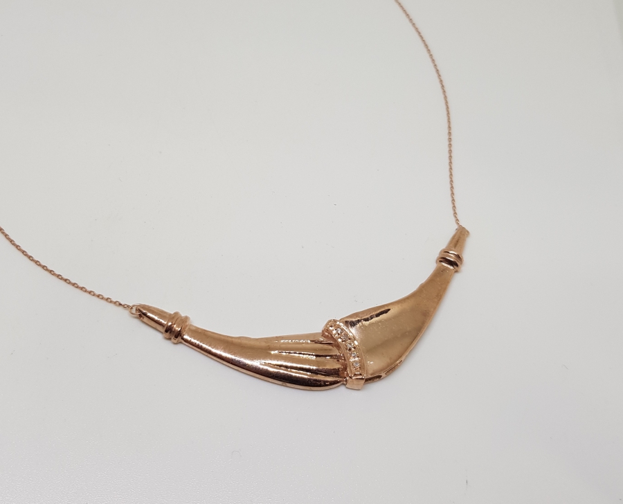 PIRLANTA TAŞLI ALTIN KAPLAMA KOLYE