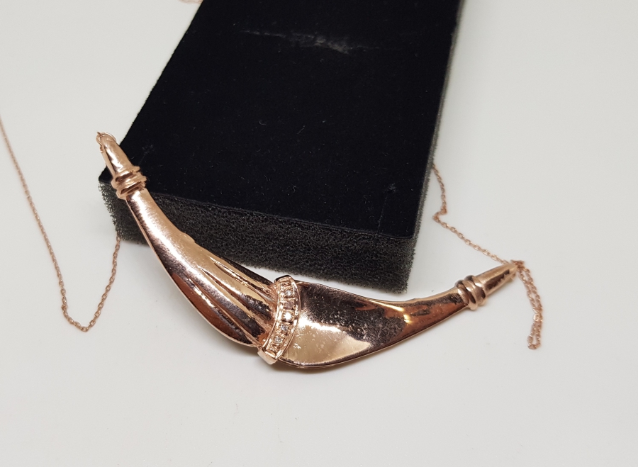 PIRLANTA TAŞLI ALTIN KAPLAMA KOLYE