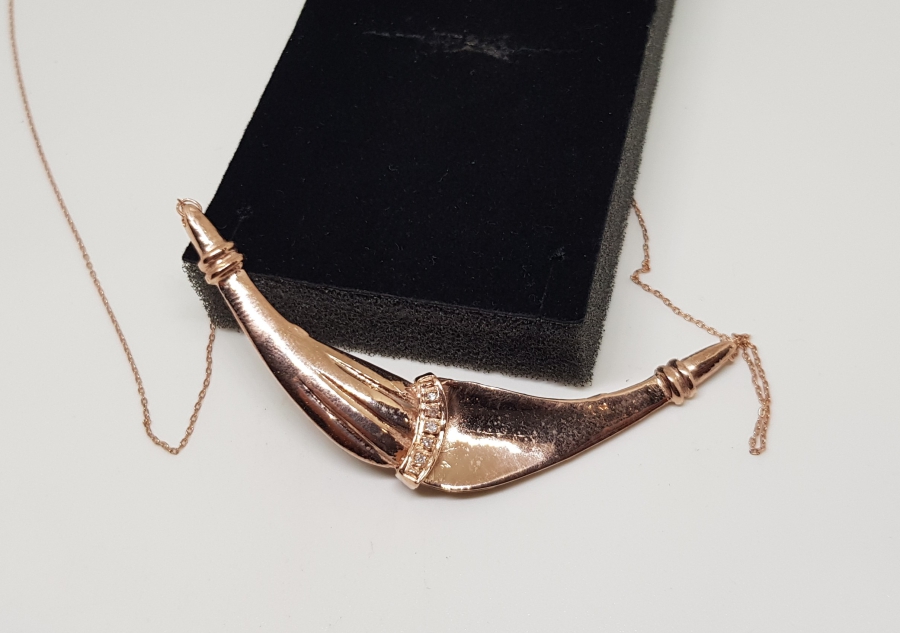 PIRLANTA TAŞLI ALTIN KAPLAMA KOLYE